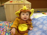 Mary in her monkey costume.