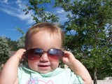Mary in mommies sun glasses.